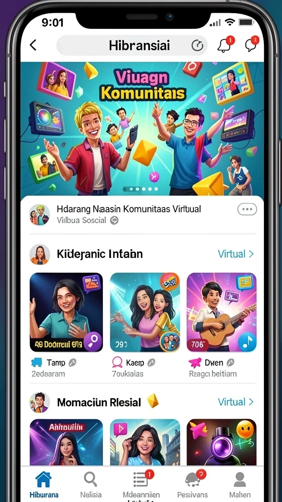 Tampilan grafis memukau dengan latar belakang yang kaya.