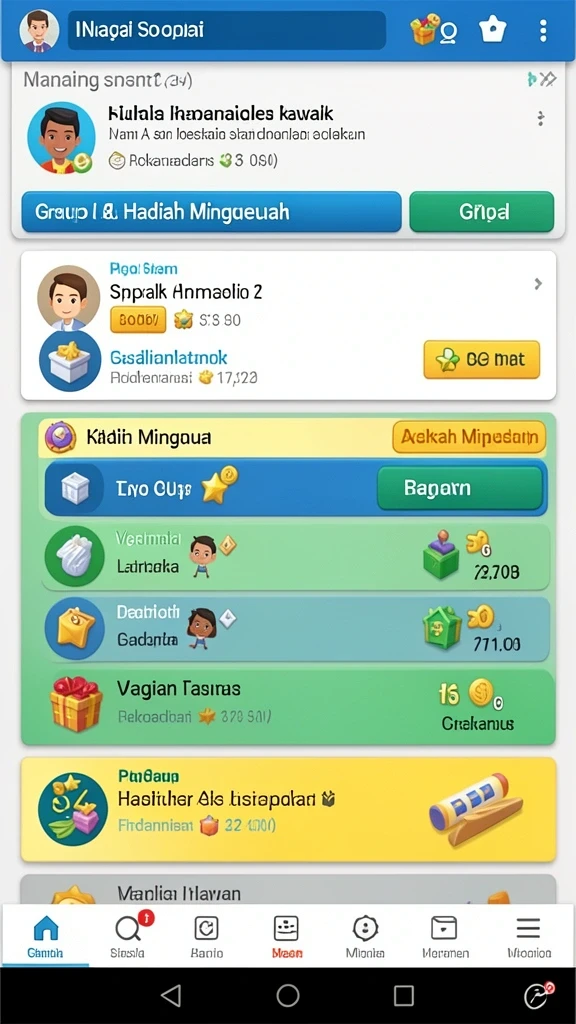Fitur turnamen yang memungkinkan pemain bersaing secara langsung.