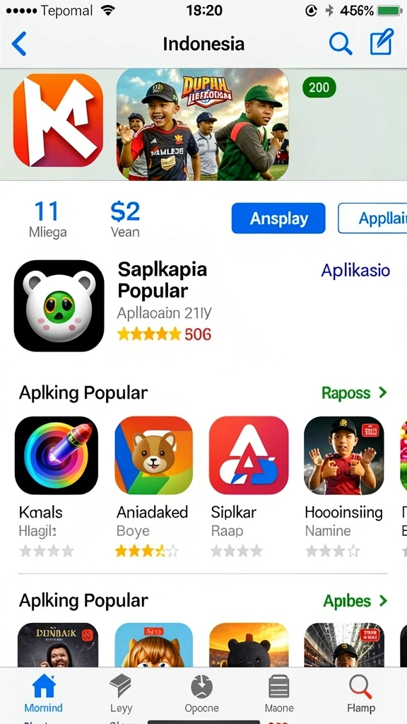Tampilan awal aplikasi dengan logo yang menarik.