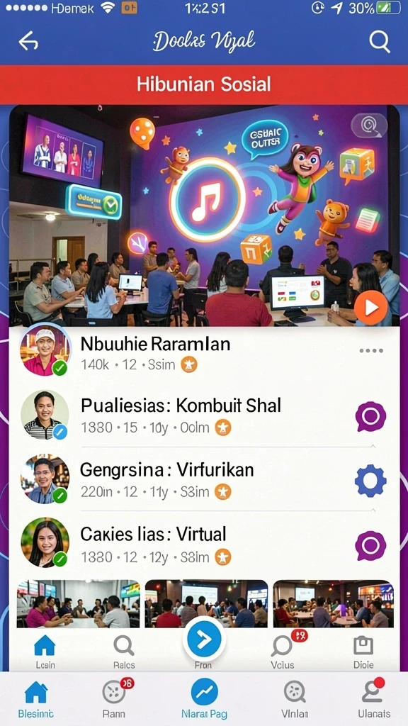 Berbagai karakter unik yang bisa dipilih.