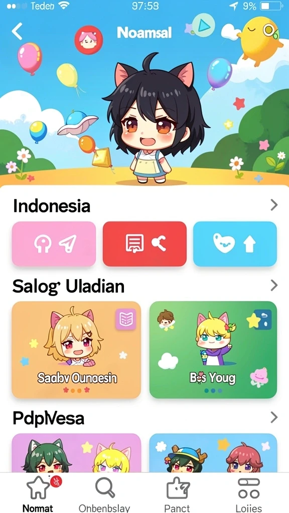 Momen seru saat bermain bersama teman-teman.