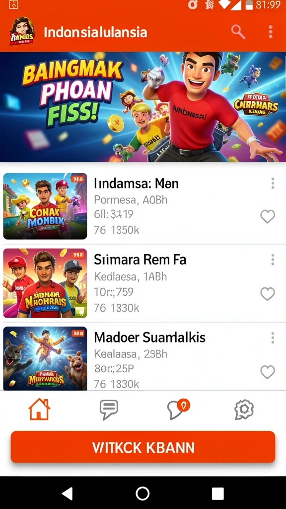 Tampilan awal yang menarik dan mudah dipahami.