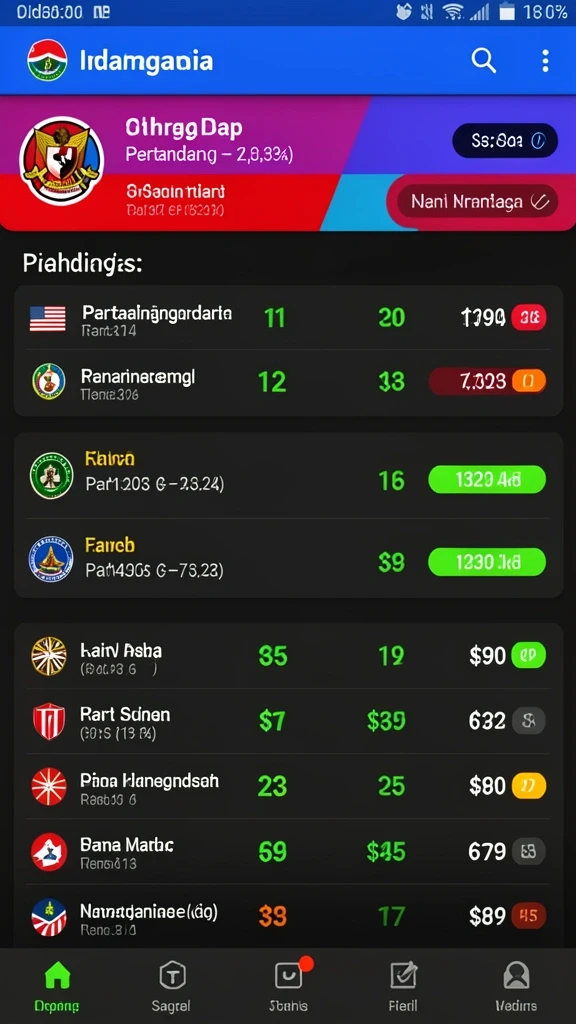 Fitur live draw menampilkan hasil undian secara langsung.