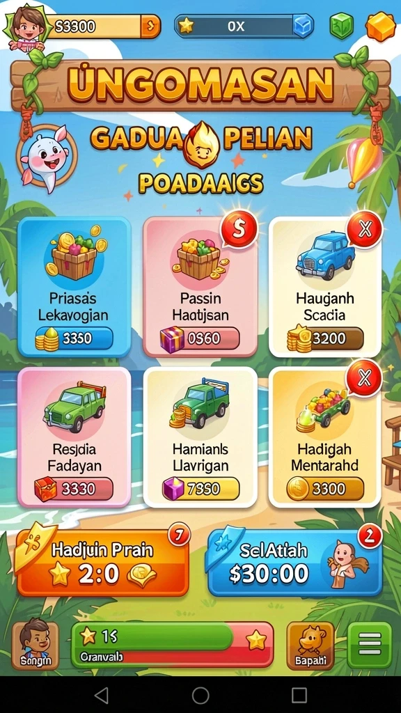 Berbagai karakter unik untuk dipilih.