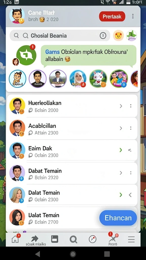 Tampilan menarik dari fitur permainan terbaru.