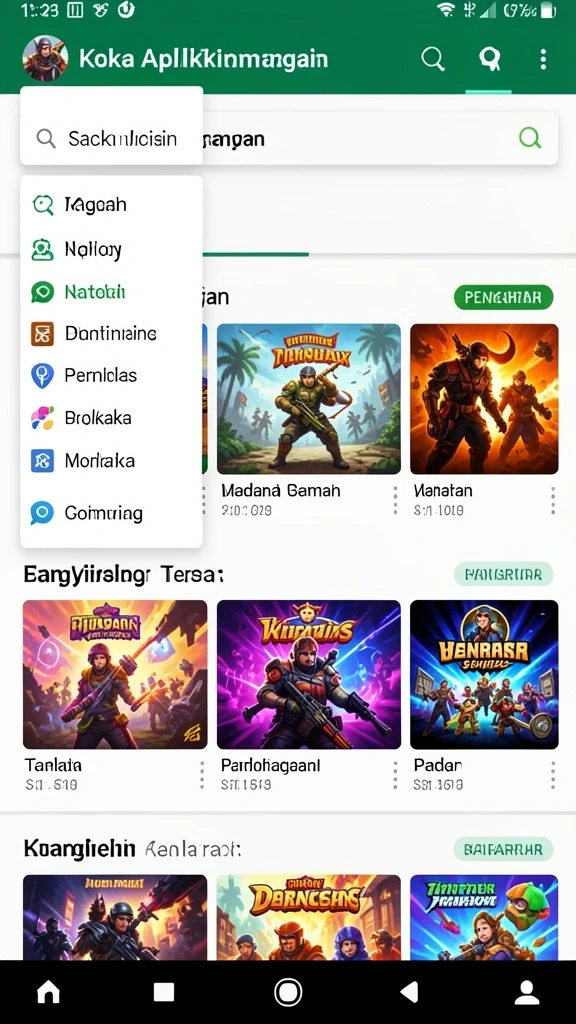 Banyak pilihan permainan yang bisa dipilih.